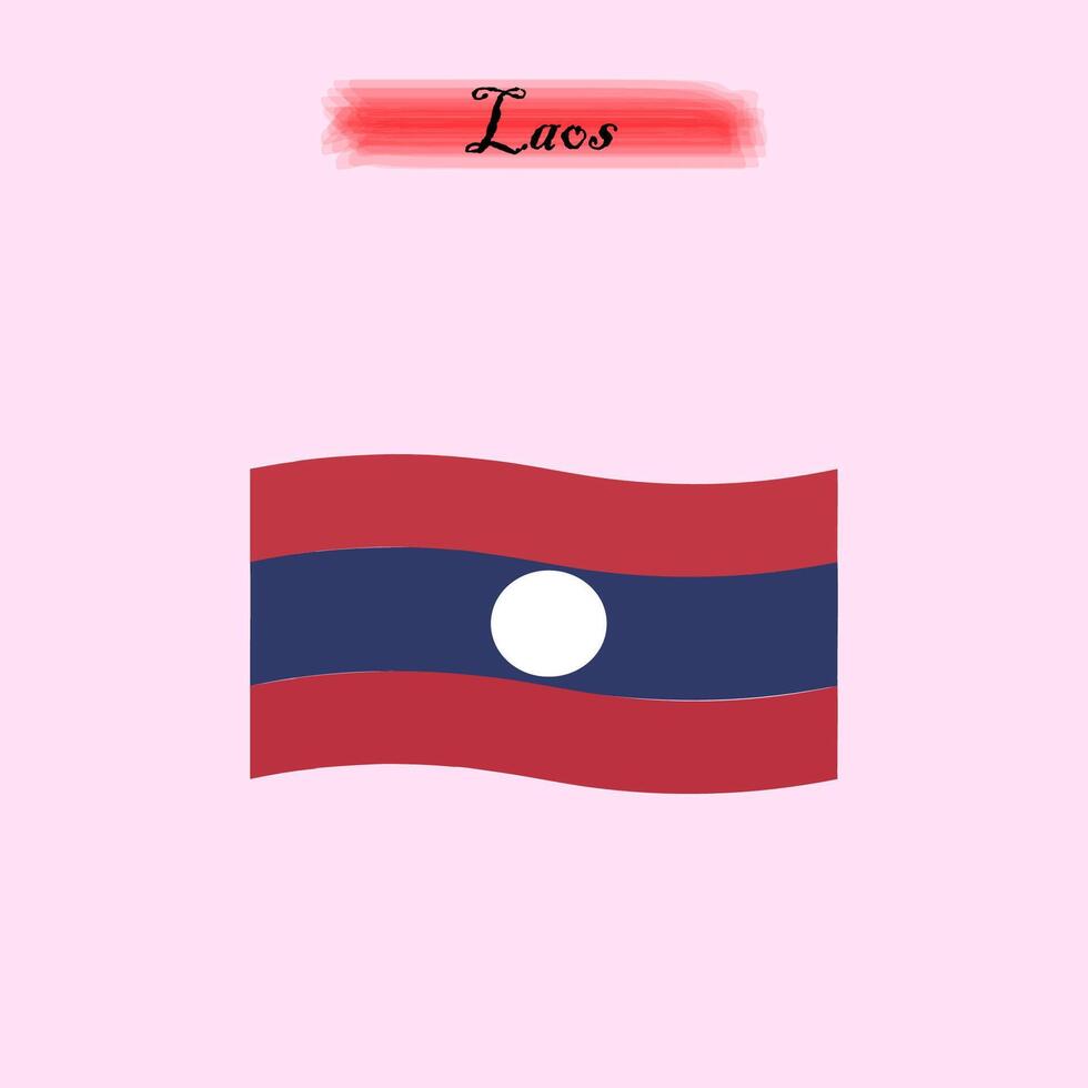 flag of laos vector