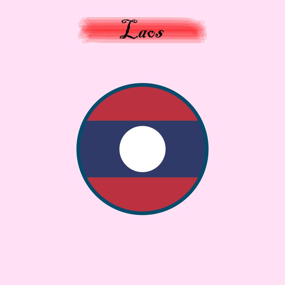 simple icon of the country flag of Laos vector