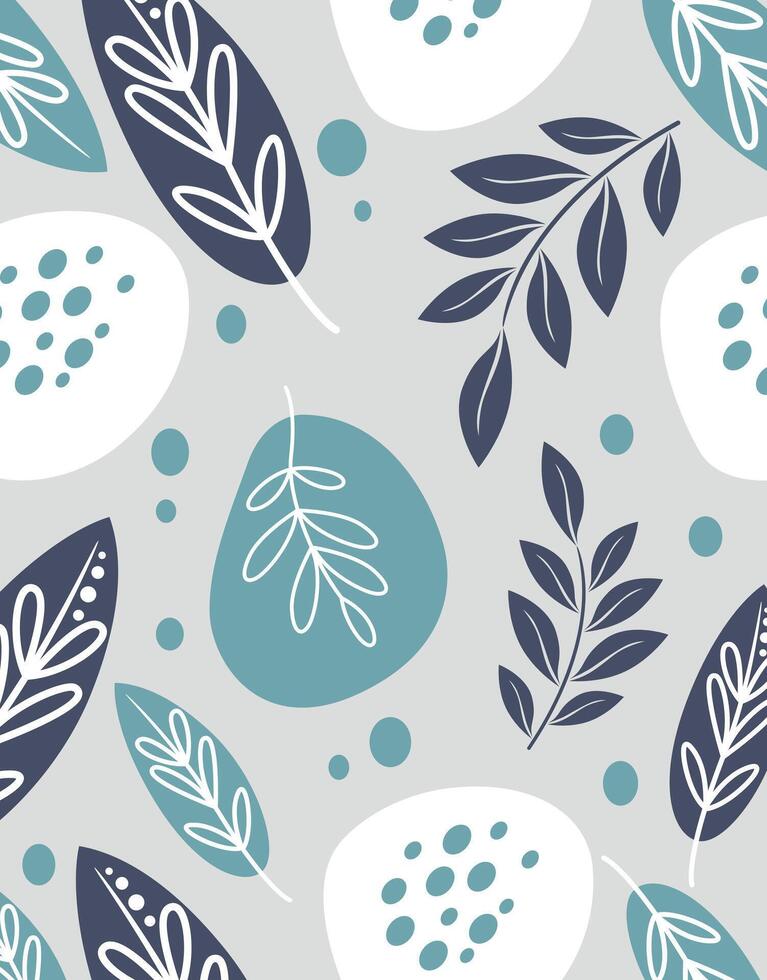 Abstract leaves with organic natural elements vector