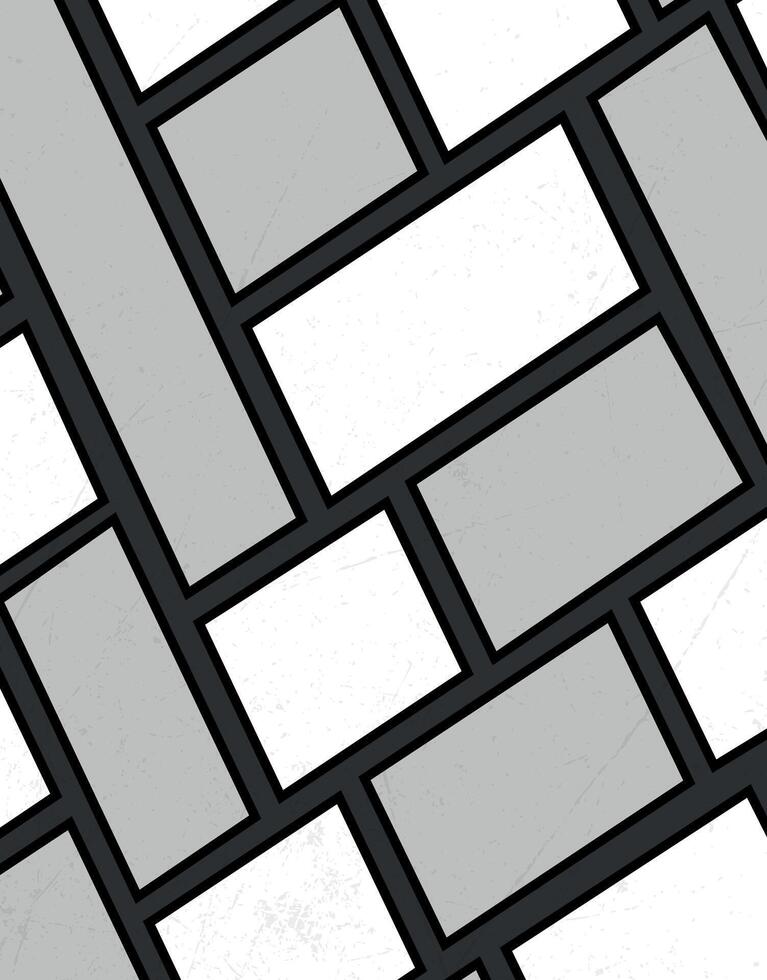 Modern geometric tile pattern with gray and white rectangles vector