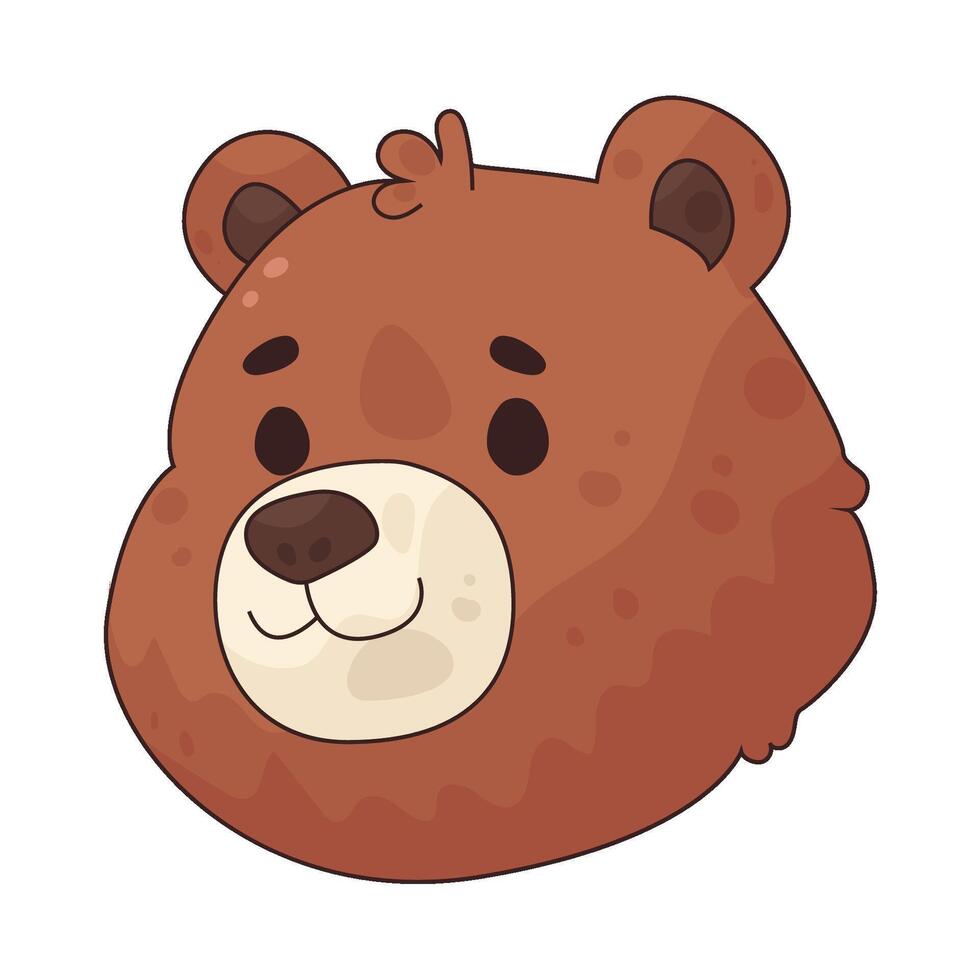 bear head illustration vector