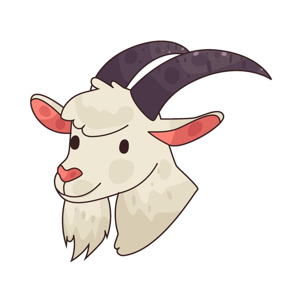 goat head illustration vector
