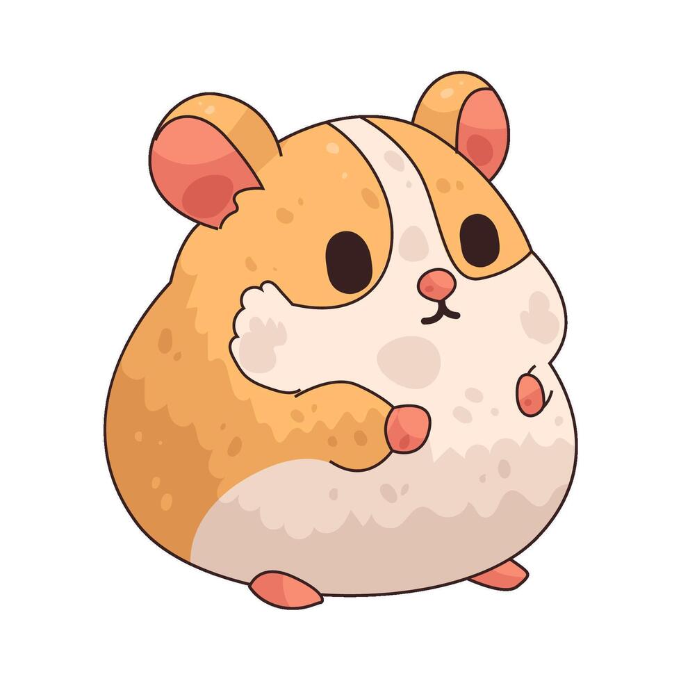 cute hamster illustration vector