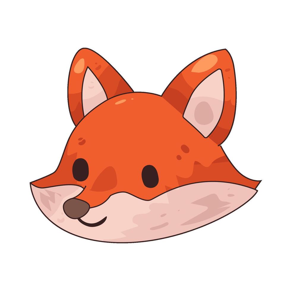 fox head illustration vector