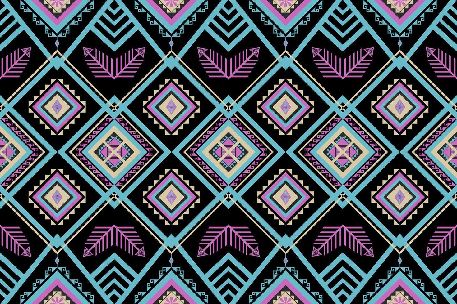 Vintage abstract Ethnic geometric beautiful color pattern. vector