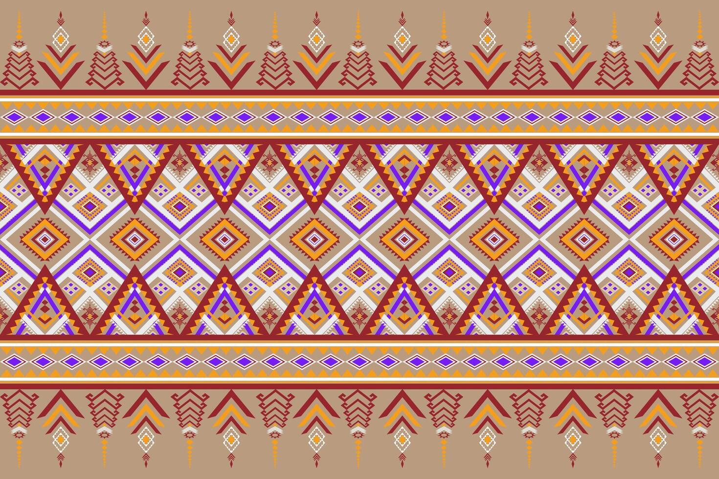 Vintage abstract geometric beautiful color Ethnic pattern. vector