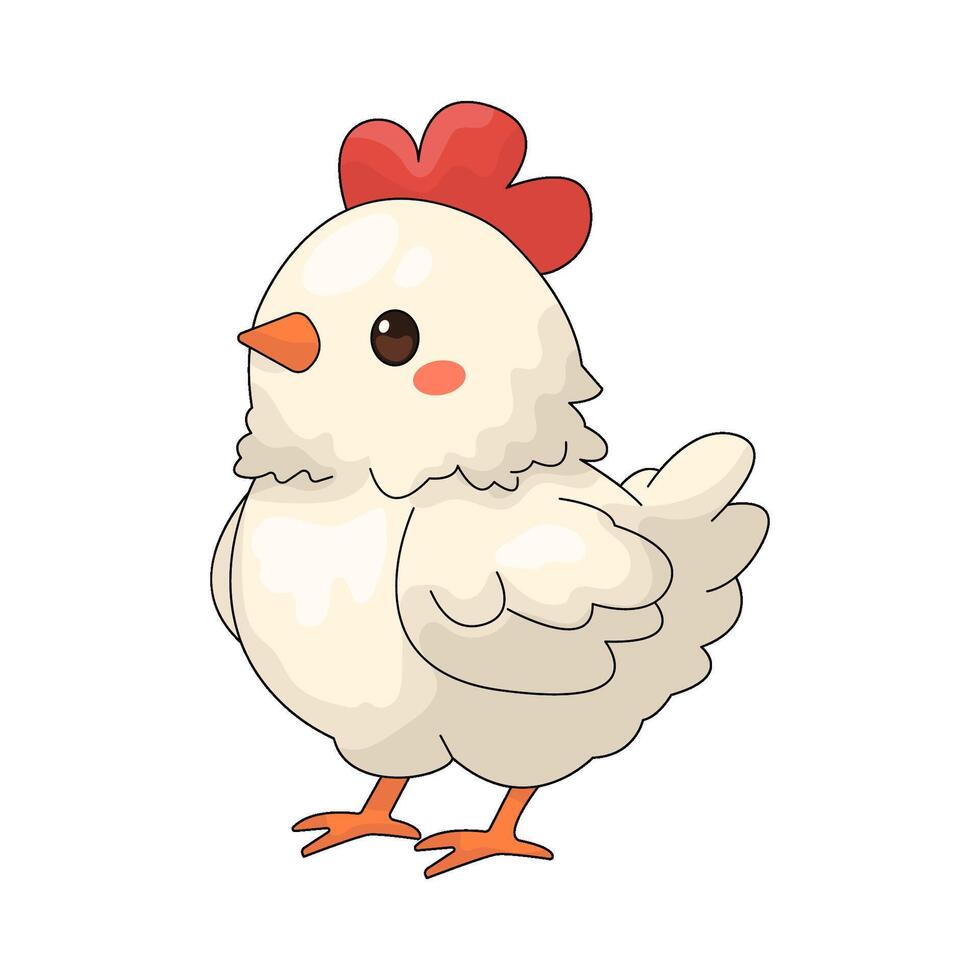 Illustration of cute chicken vector