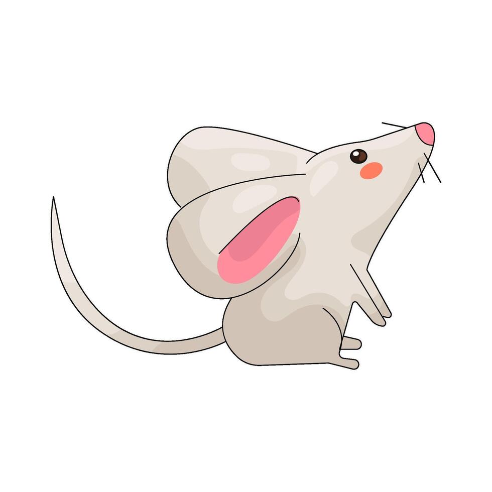 Illustration of white mouse vector