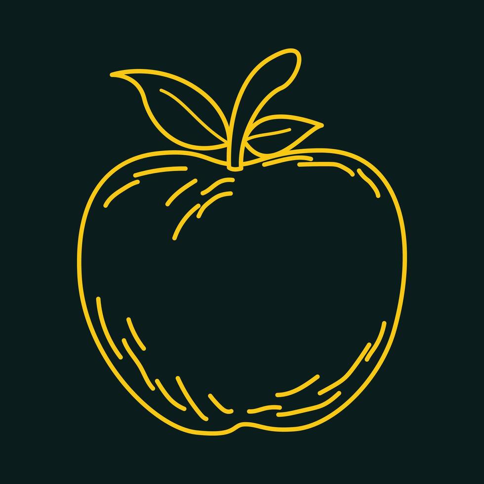 Apple luxury trendy applicable design delightful abstract illustration artwork vector