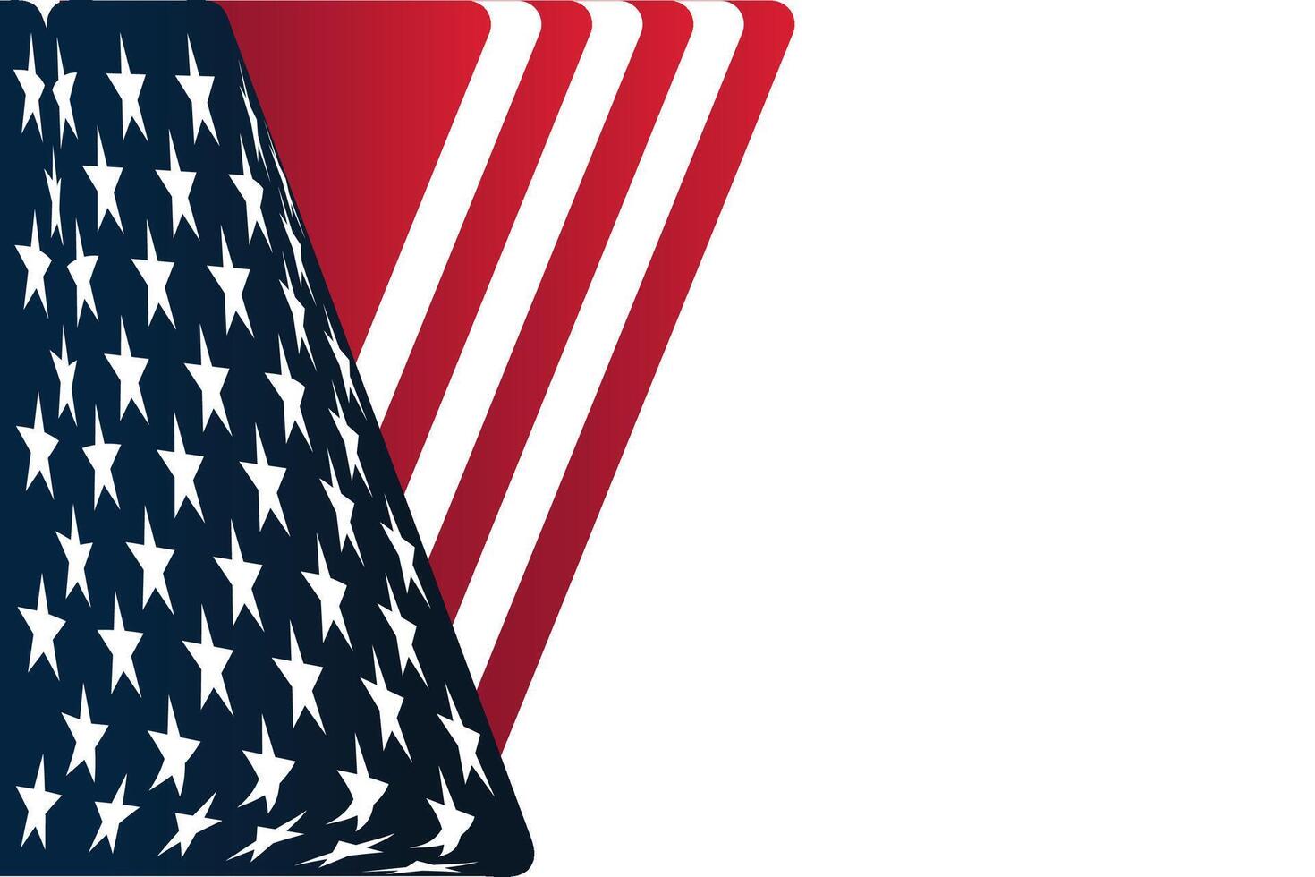 American flag background, white blank American flag design, Independence Day, Memorial Day, Veterans Day clean background design. vector