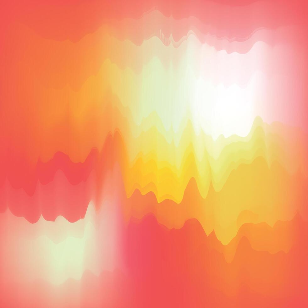 Colorful and dynamic abstract illustration featuring soft gradients blending through orange, red, and yellow hues with wavy patterns. Suitable for design, creative projects, and modern artistic. vector