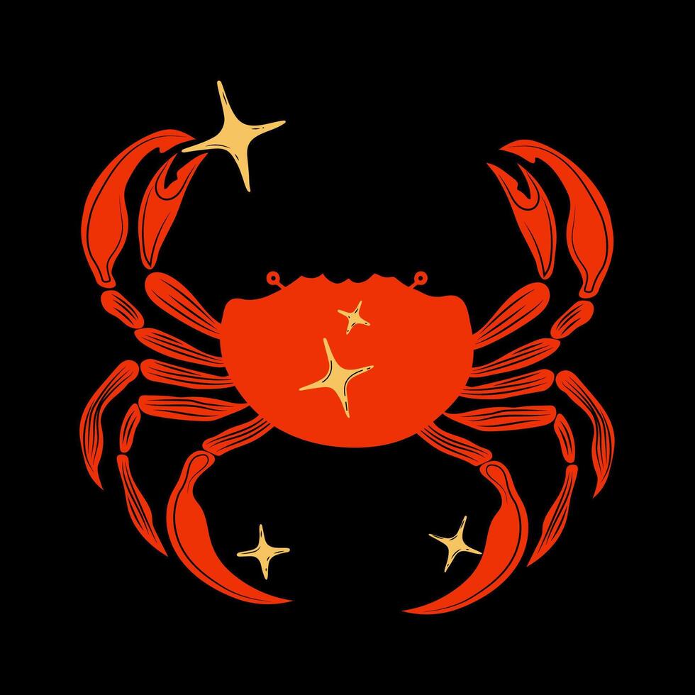 Cancer Horoscope Symbol with Magical and Modern Design vector