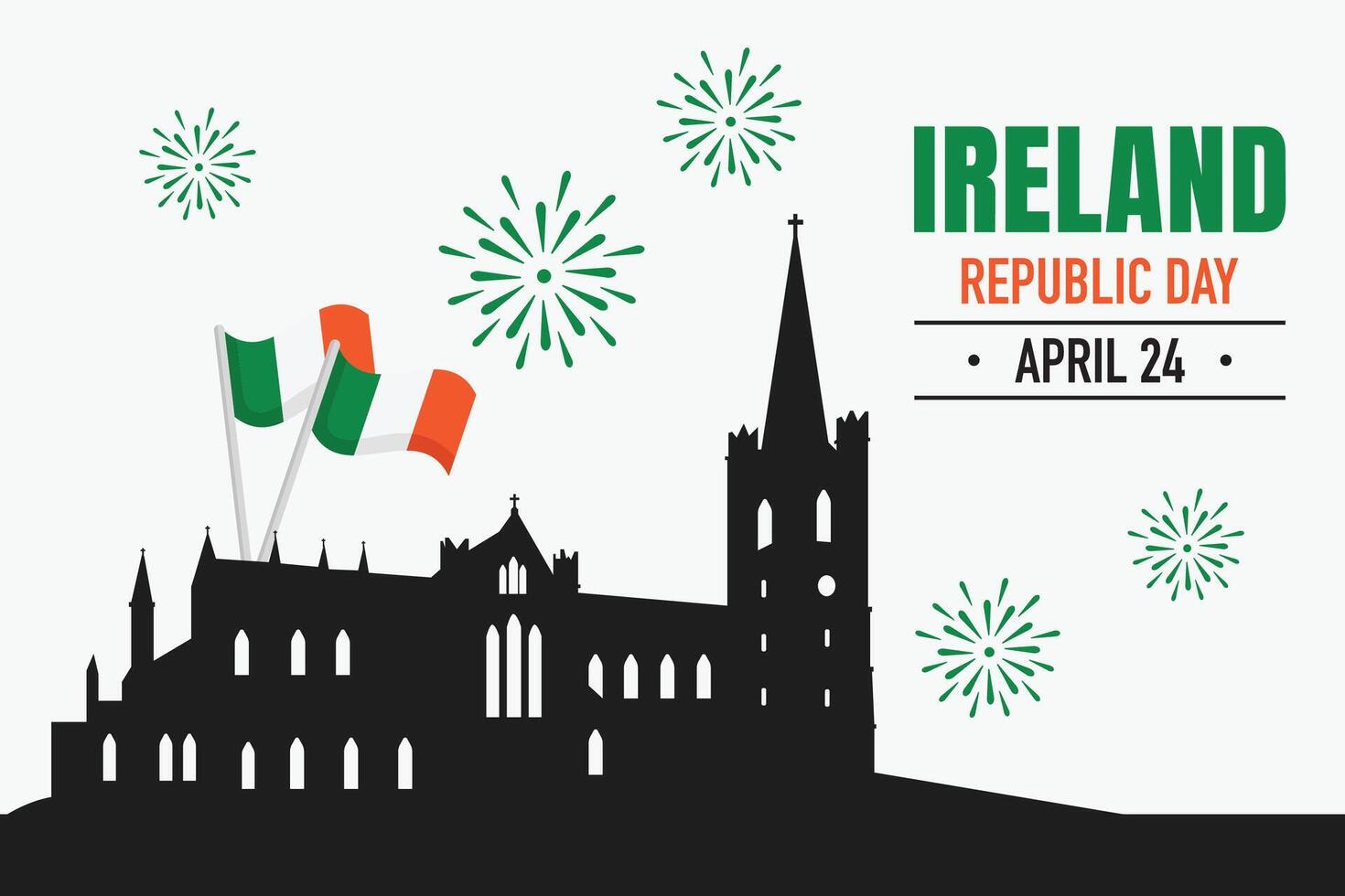 Ireland Republic Day Illustration vector