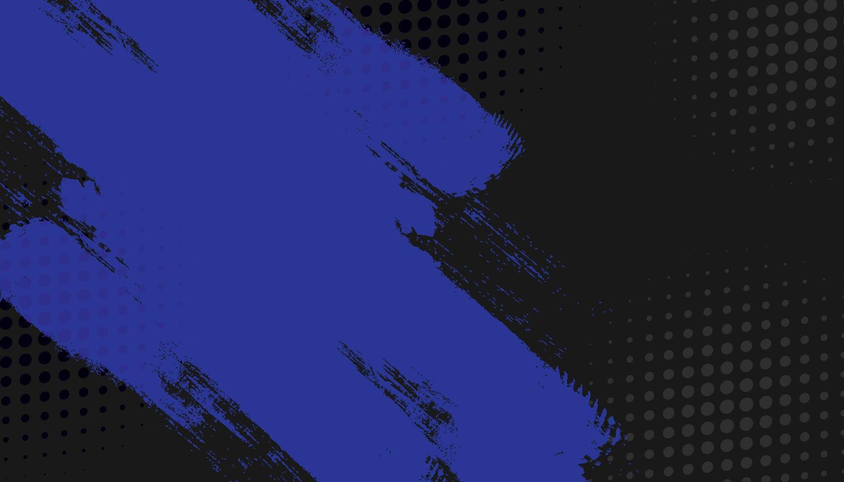 Abstract blue and black background with grunge and halftone texture background vector