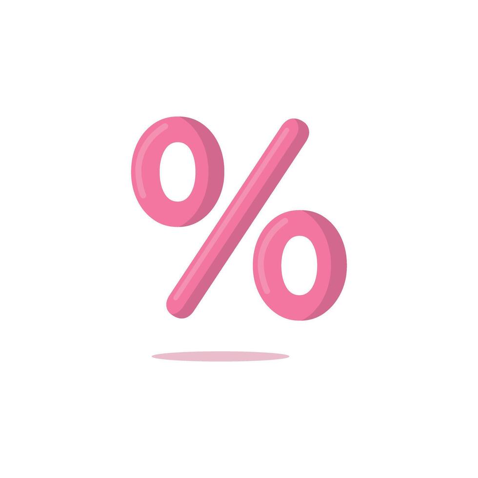 Percent discount icon. Percentage sale interest sign isolated promotion vector