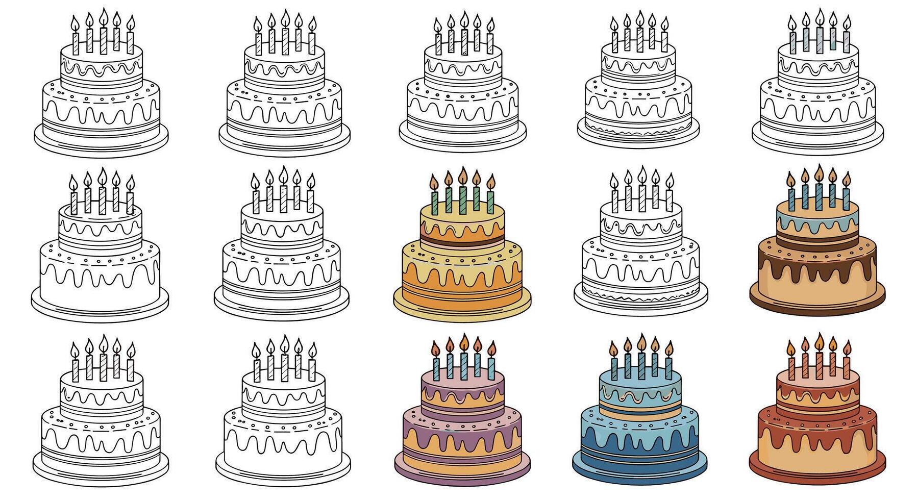 Delicious and Colorful Tiered Birthday Cake Images and How to Celebrate with it vector
