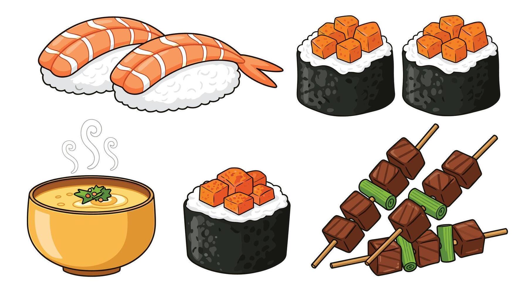 Exploring the World of Japanese Cuisine A Journey Through Traditional Dishes and Flavors vector