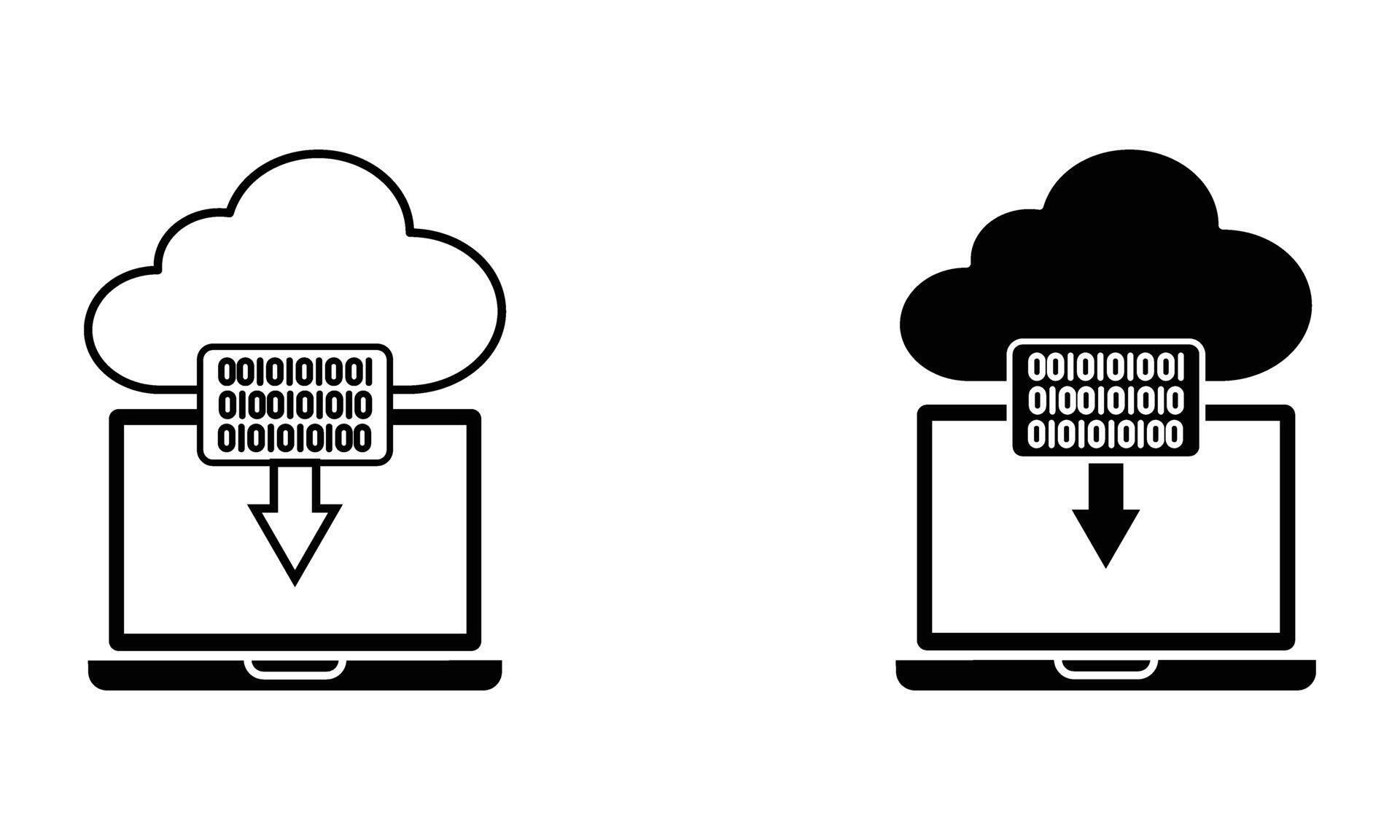 Cloud computing with binary code 67110791 Vector Art at Vecteezy