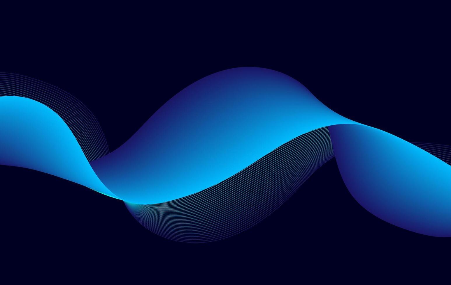 Dynamic Neon Blue Line Art with Smooth Flowing Shape vector
