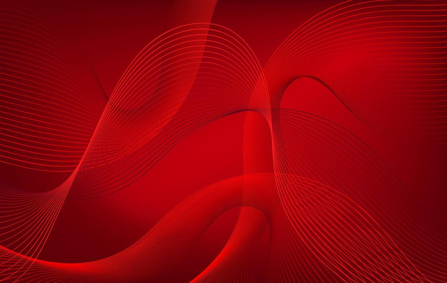 Tech Style Red Background Smooth Curved Line vector
