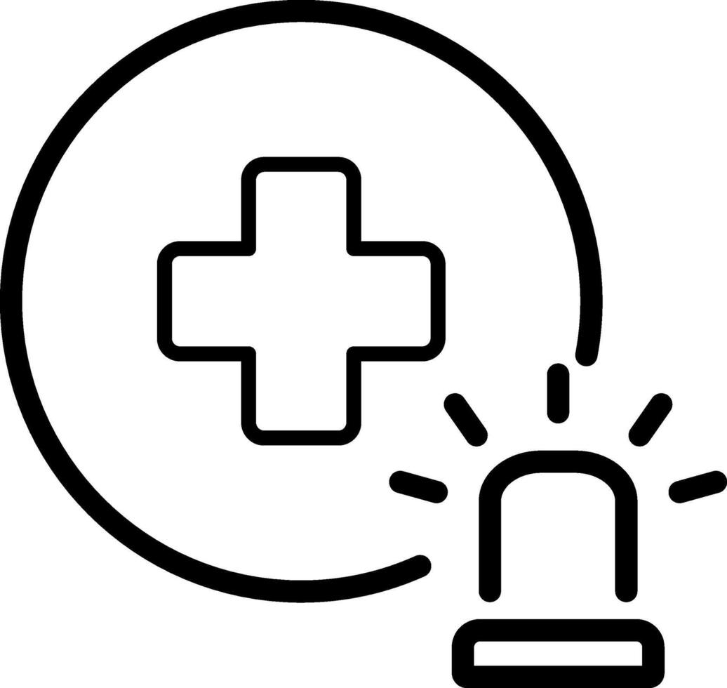 Medical emergency alert warning icon vector