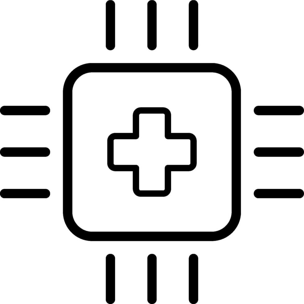 Artificial intelligence in healthcare icon vector