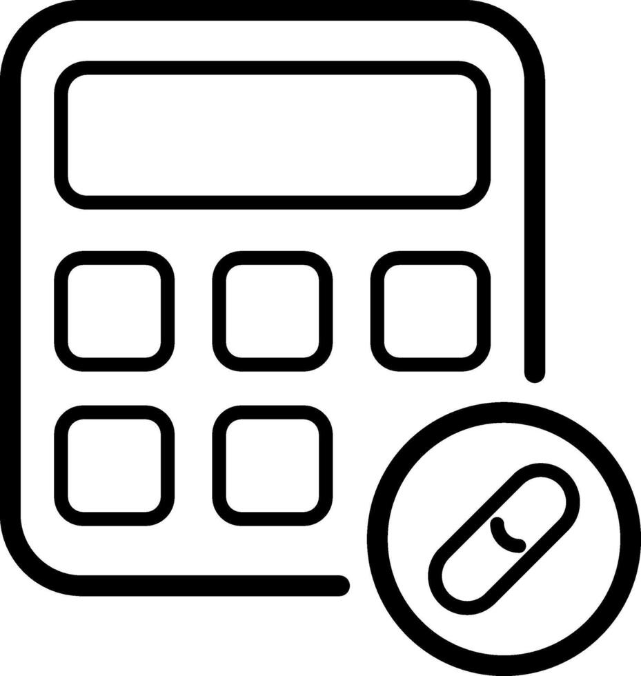 Medication dosage calculator icon vector