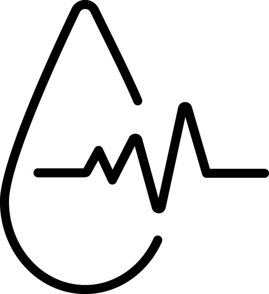 Blood drop with heartbeat line vector