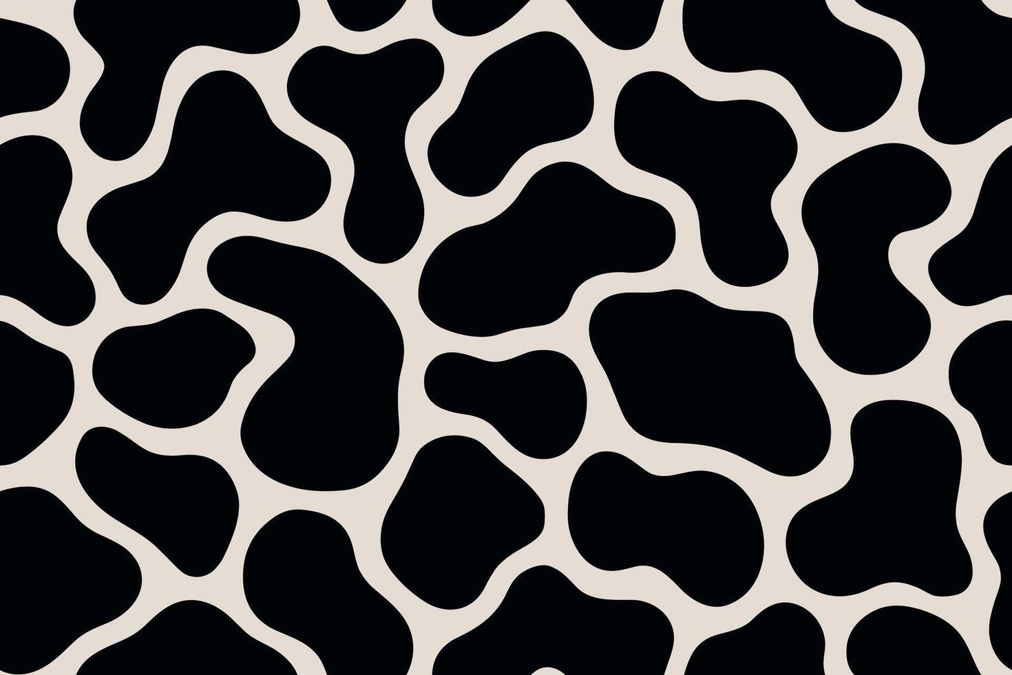 Seamless tapir skin pattern with large black spots on white background vector