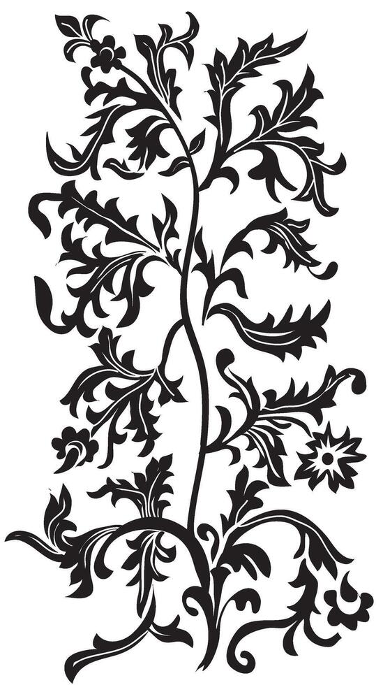 a black and white drawing of a flower vector