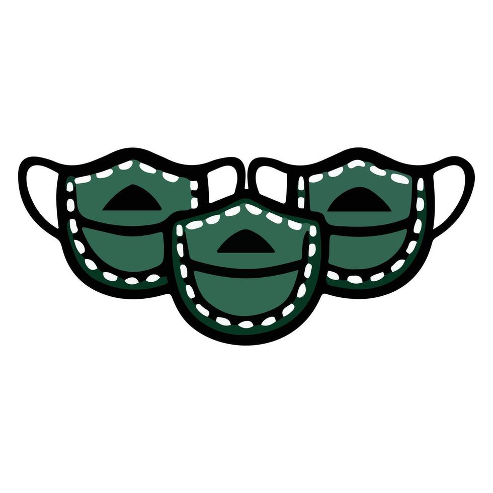 Realistic medical face mask. vector