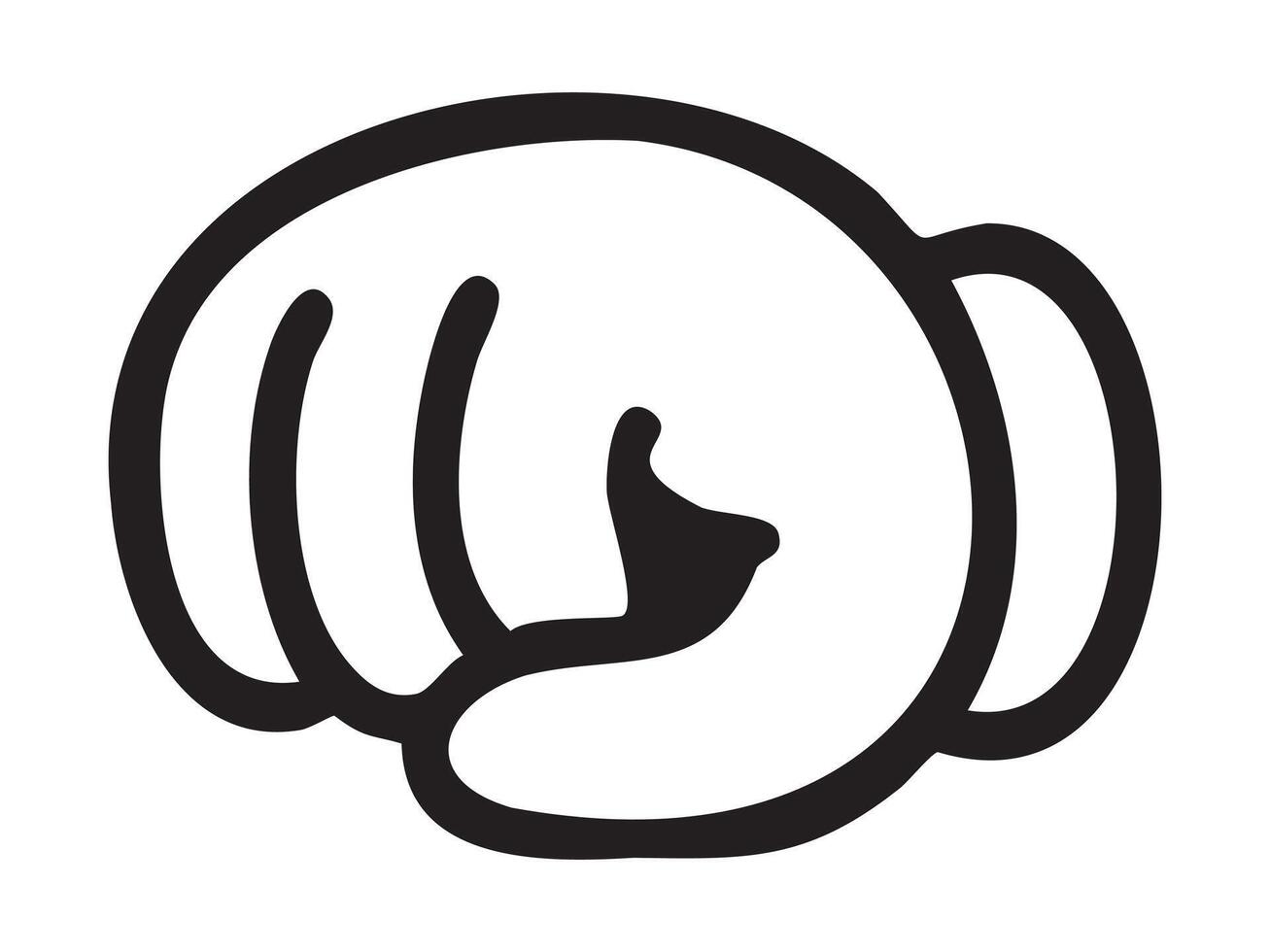 Black outline fist bump hand gesture icon isolated on white background. Concept of friendly greeting, respect, teamwork, support, modern connection symbol, human interaction, illustration vector