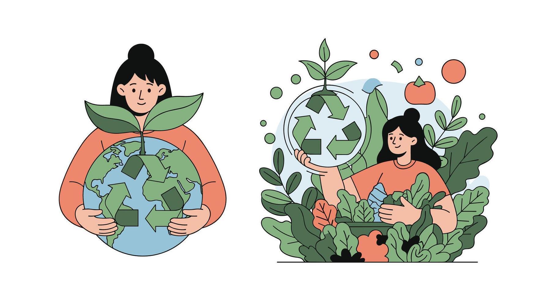 Protecting Our Planet A Guide to Sustainable Living and Environmental Stewardship Principles vector