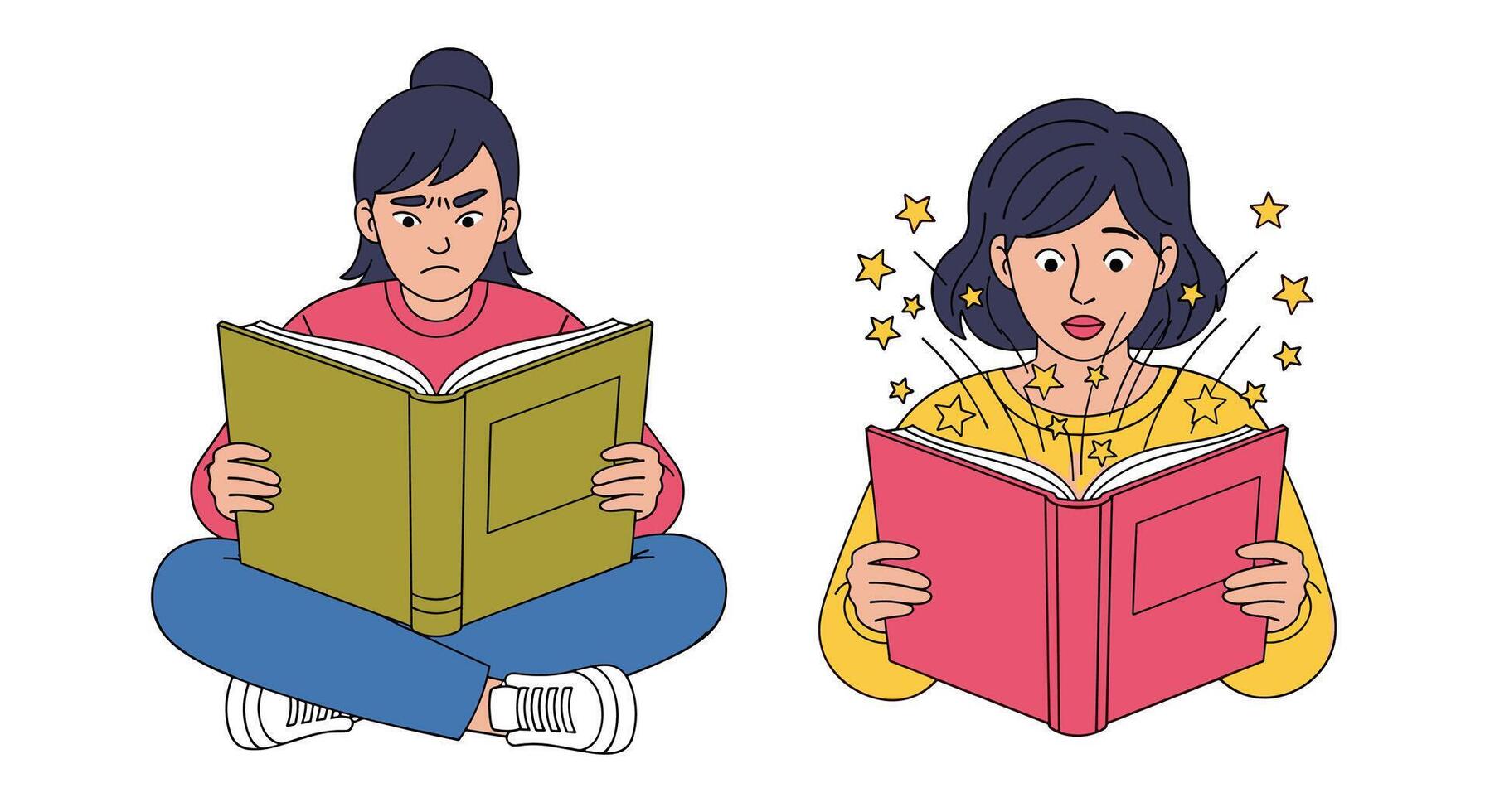 Exploring the Depth of Reading Impact The Power of Books to Enchant Readers vector