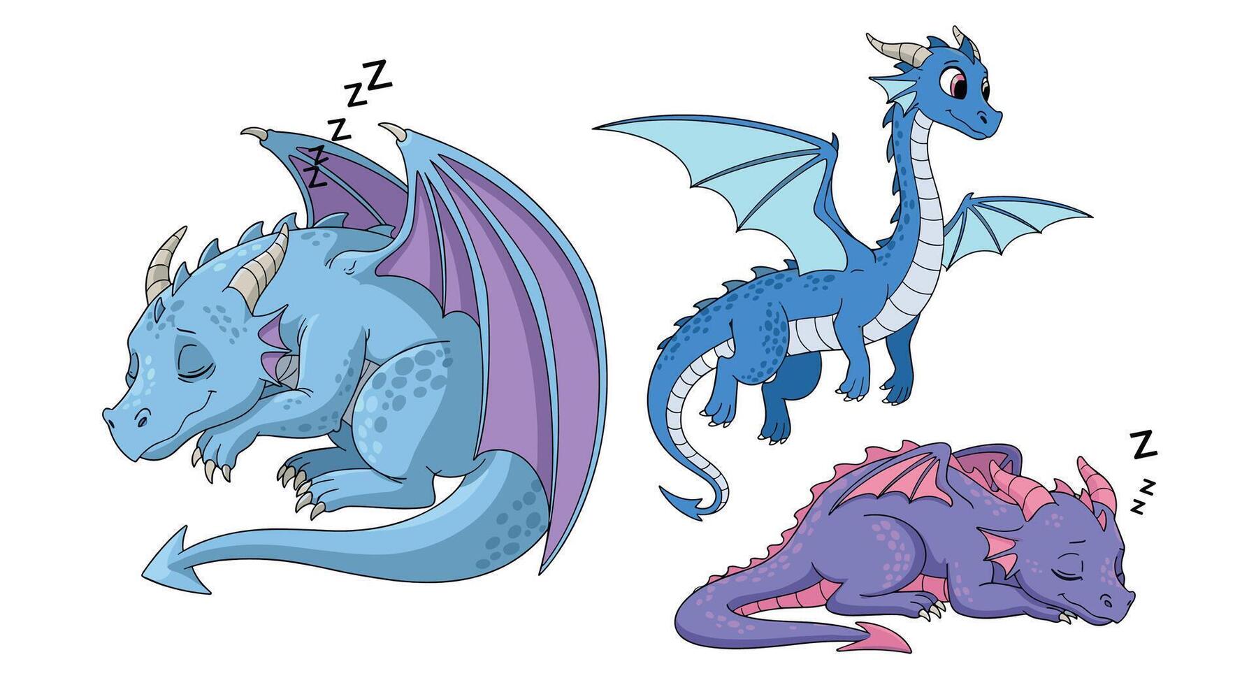 Enchanting Dragons Resting in a Mystical World Dreamscapes of Fantasy and Legend vector