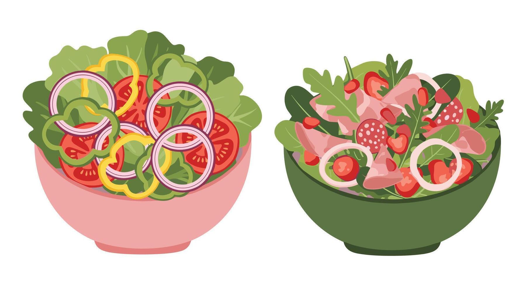 Delicious and Healthy Salad Ideas for a Refreshing and Nutritious Summer Treat vector