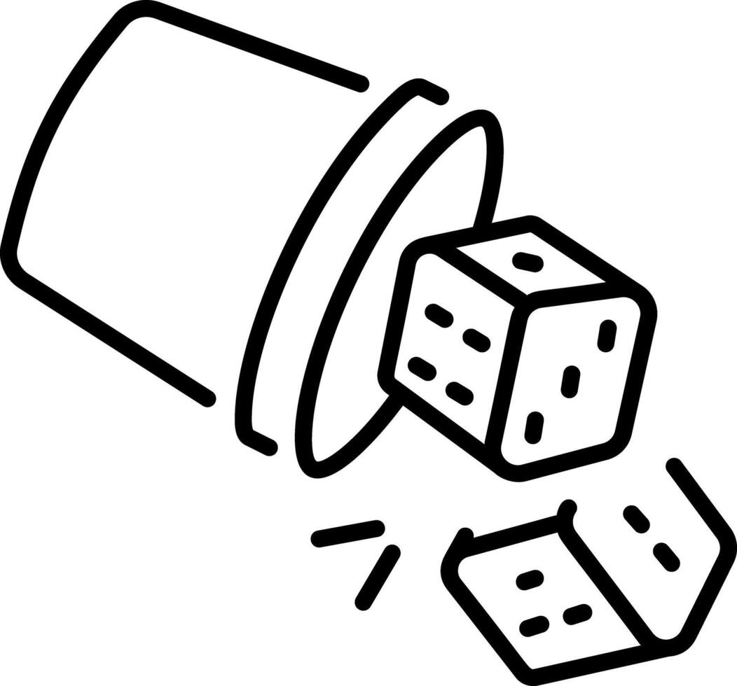A line style icon of ludo dice vector