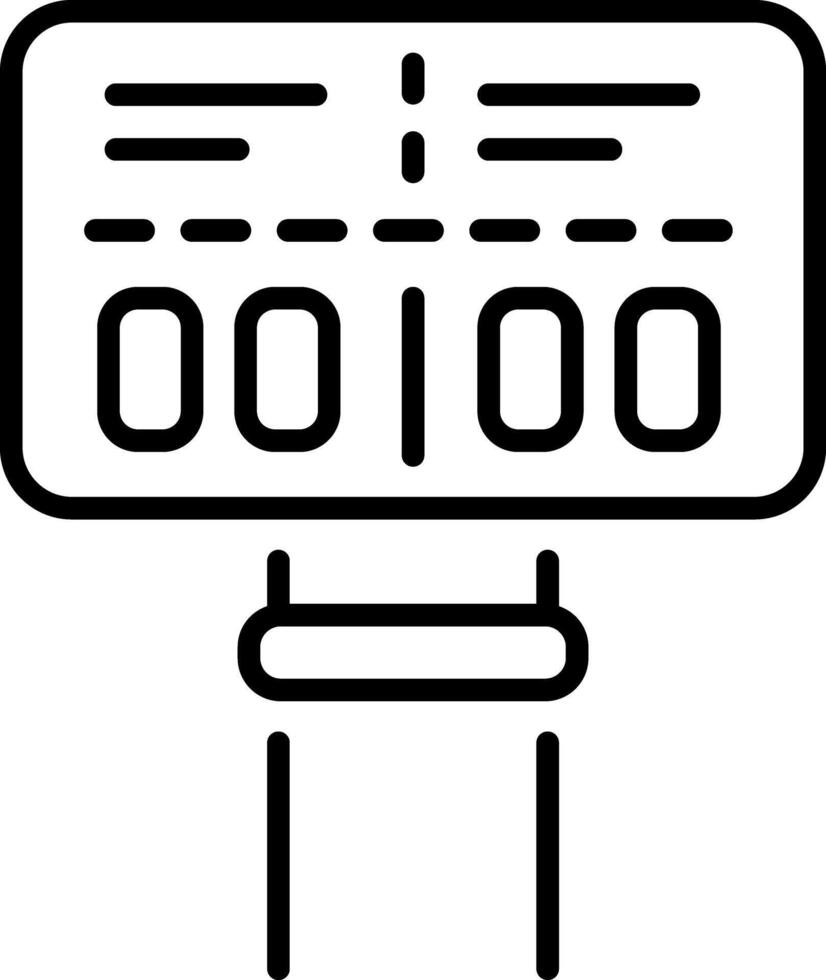 A line style icon of scoreboard vector