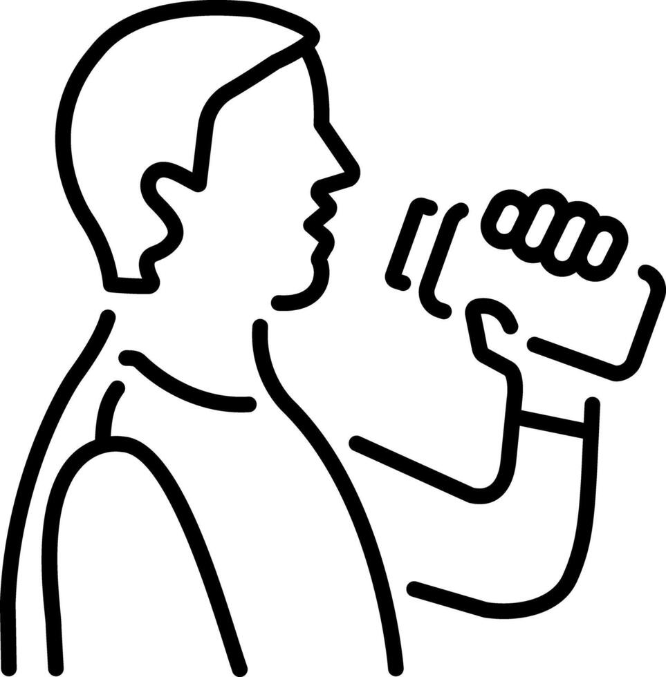 An outline style icon of energy drink vector