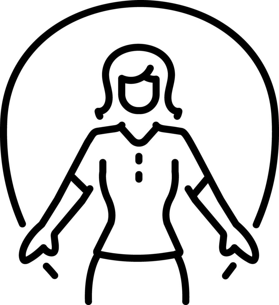 A line style icon of skipping vector