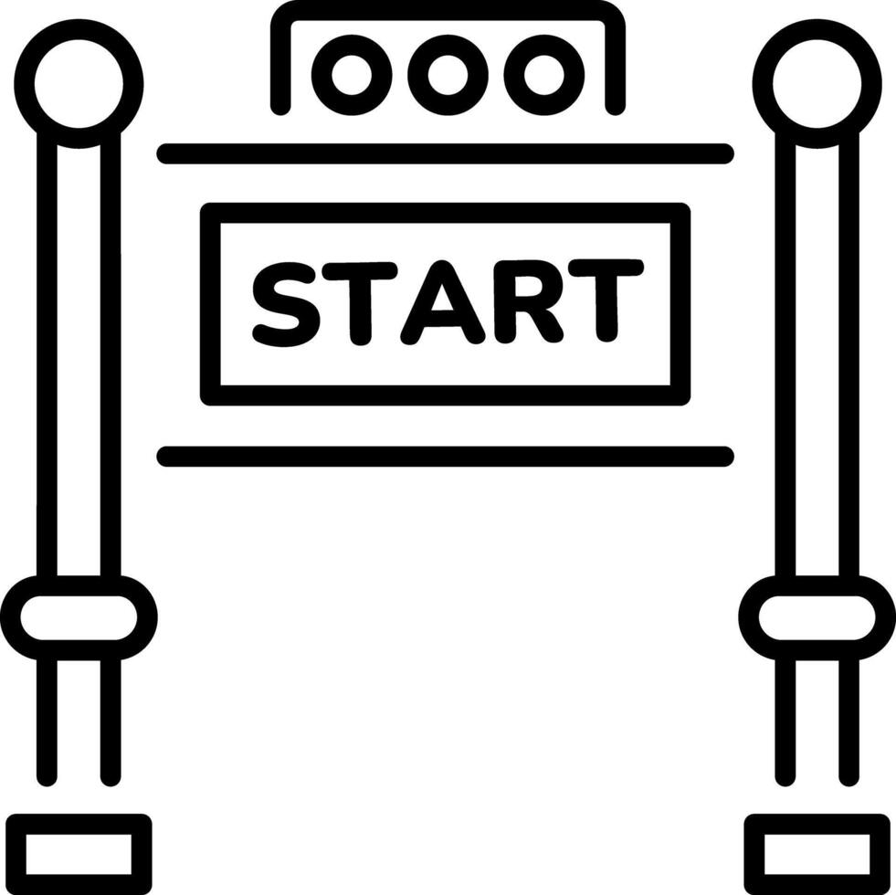 A line style icon of start line vector