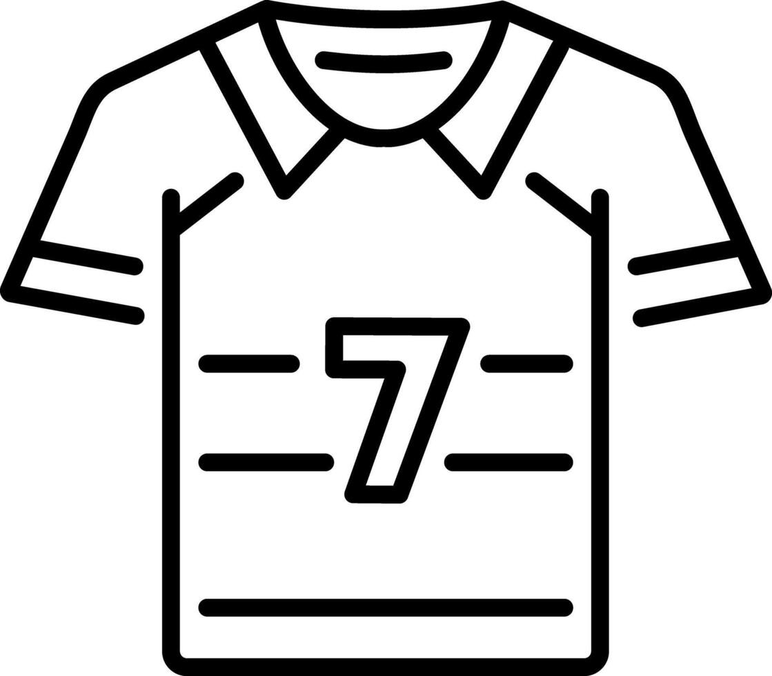 A linear style icon of sports shirt vector