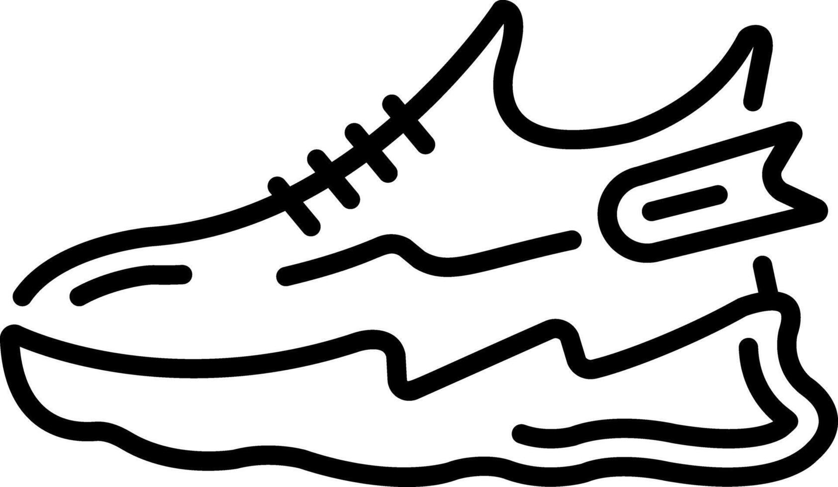 A trendy line style icon of sports shoe vector