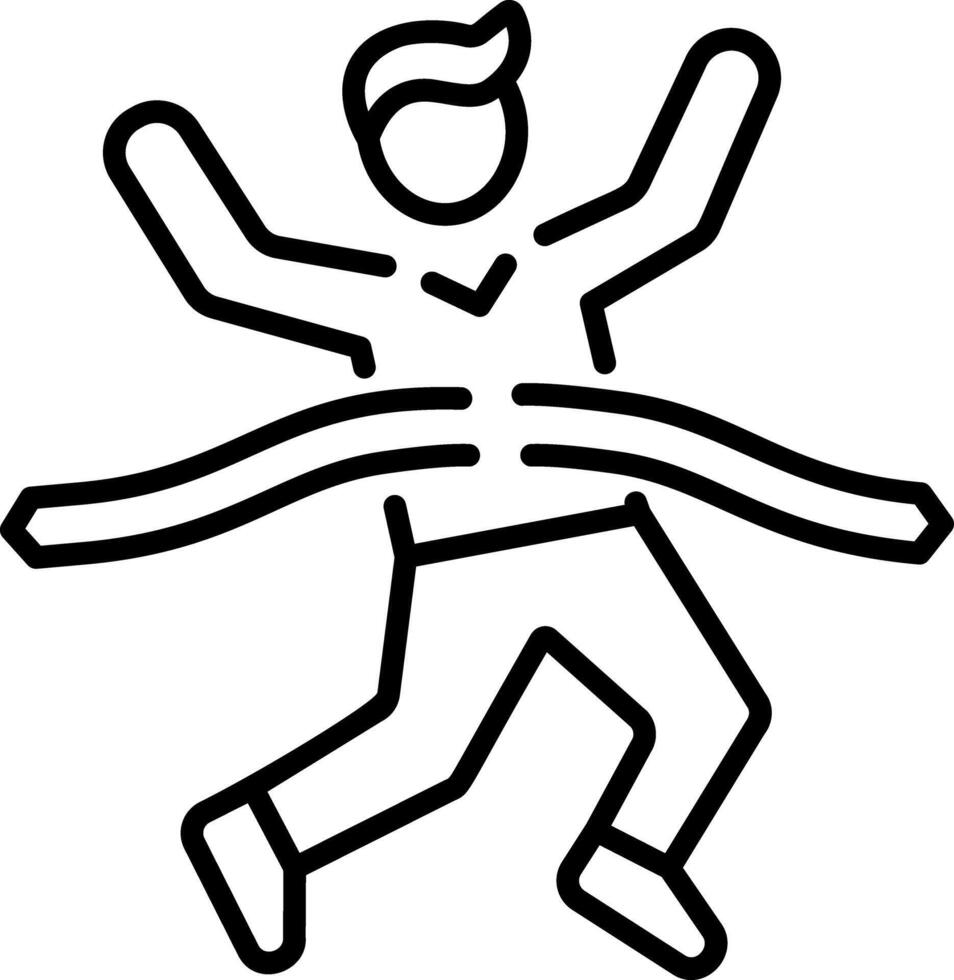 An outline style icon of sports winner vector