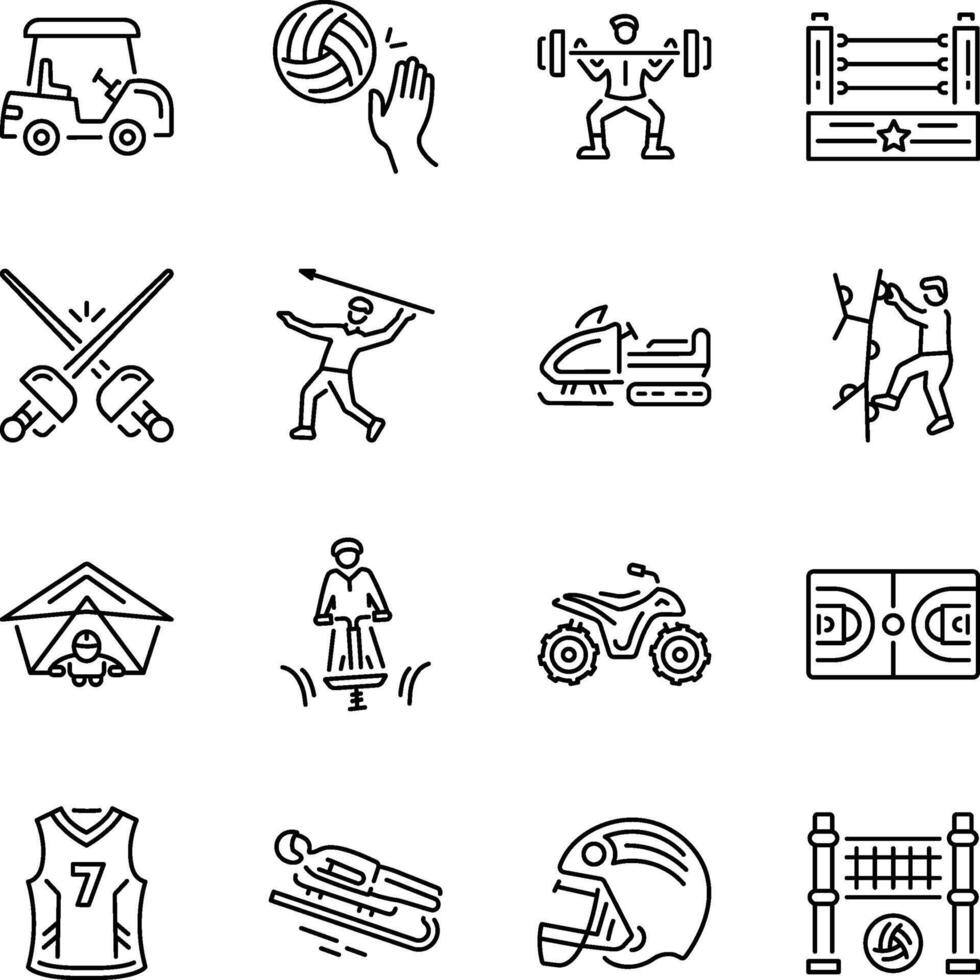 Pack of Olympics Linear Style Icons vector