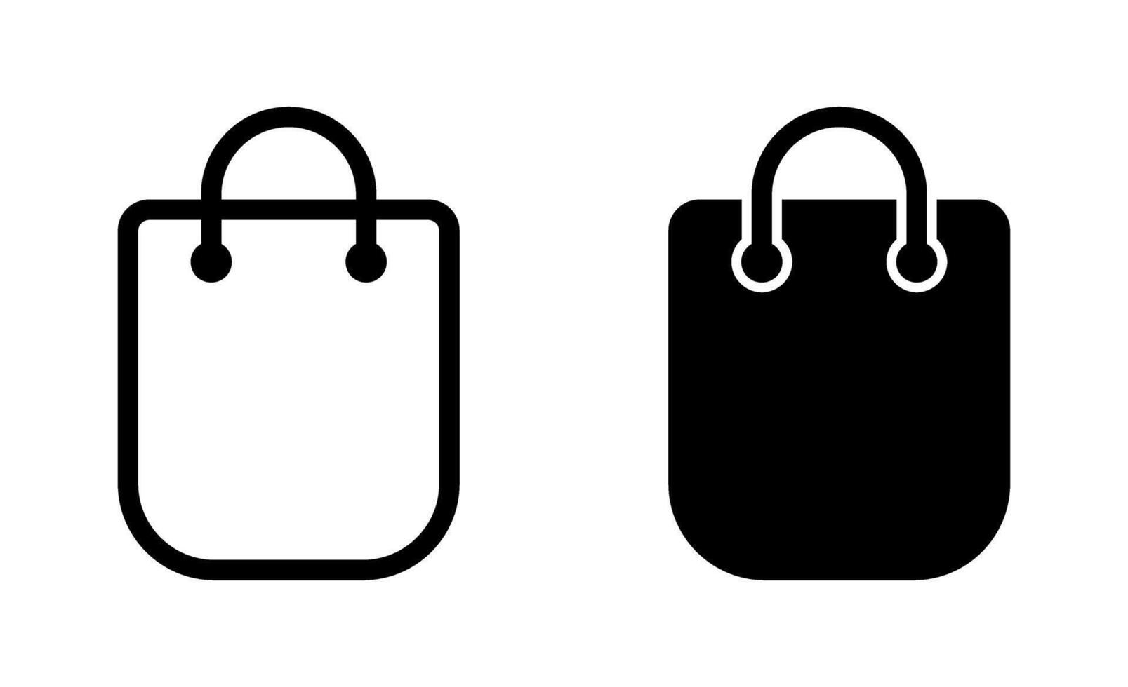 Paper bag icons. vector