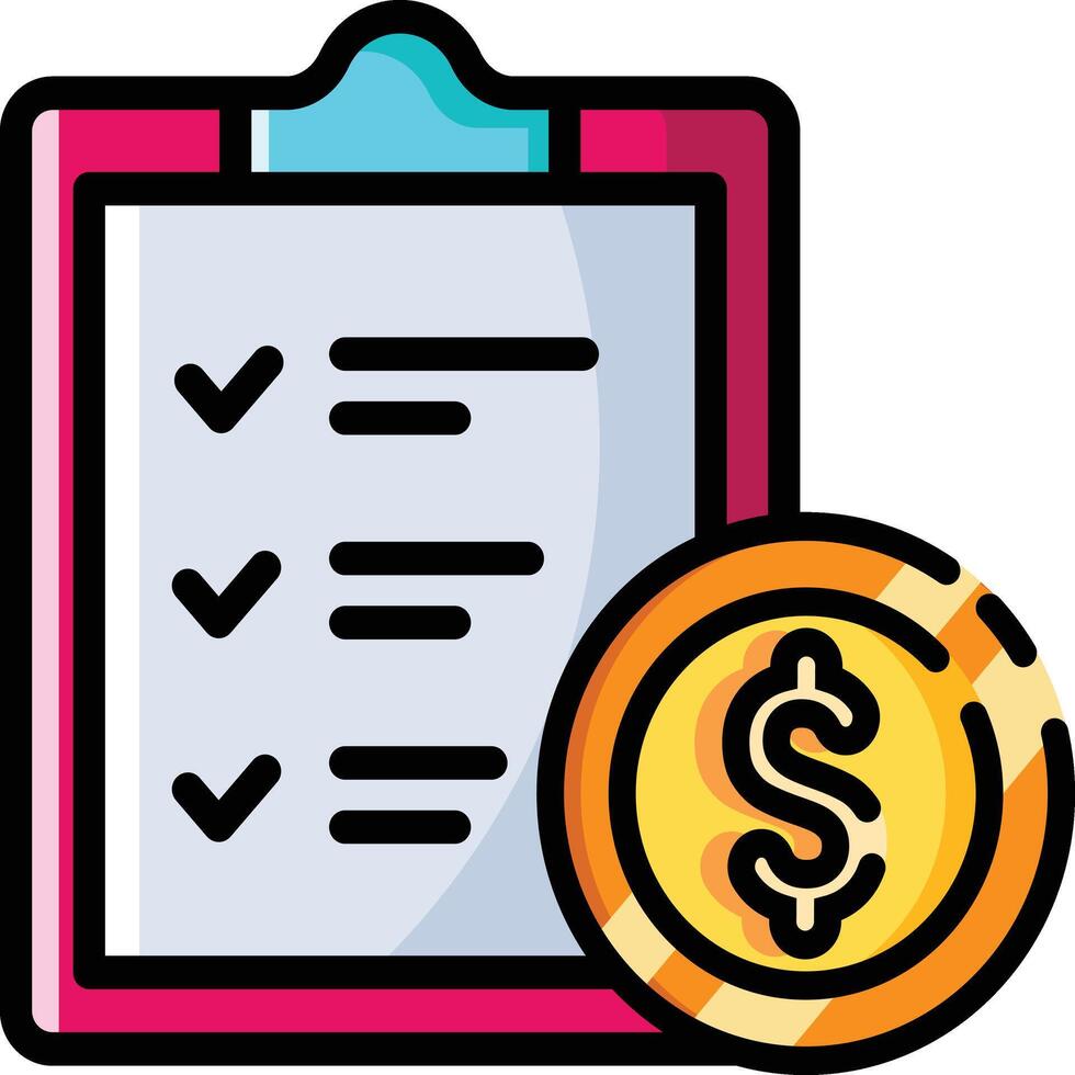 Made in the UK checklist with a dollar coin for your success icon. vector