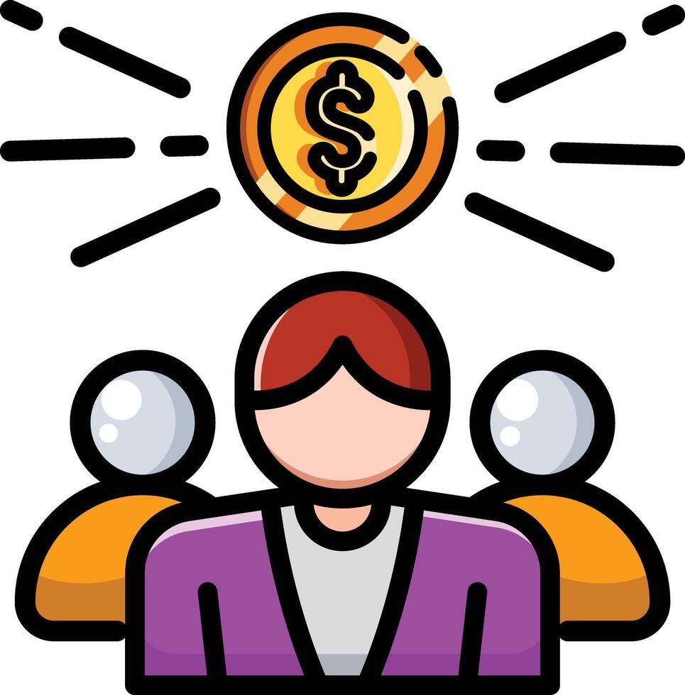 Made in uk a group of three holding a gold dollar coin icon. vector