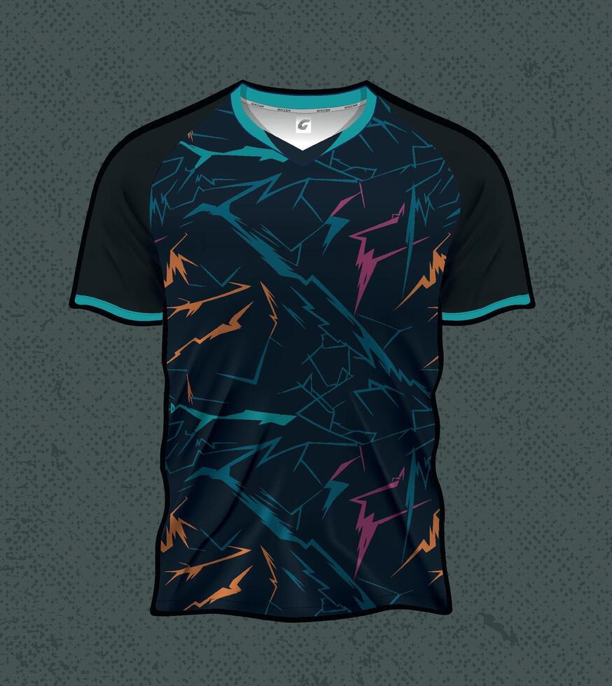 Gradient Soccer Kit Template E-Sports, Cycling and Racing Jersey Design vector