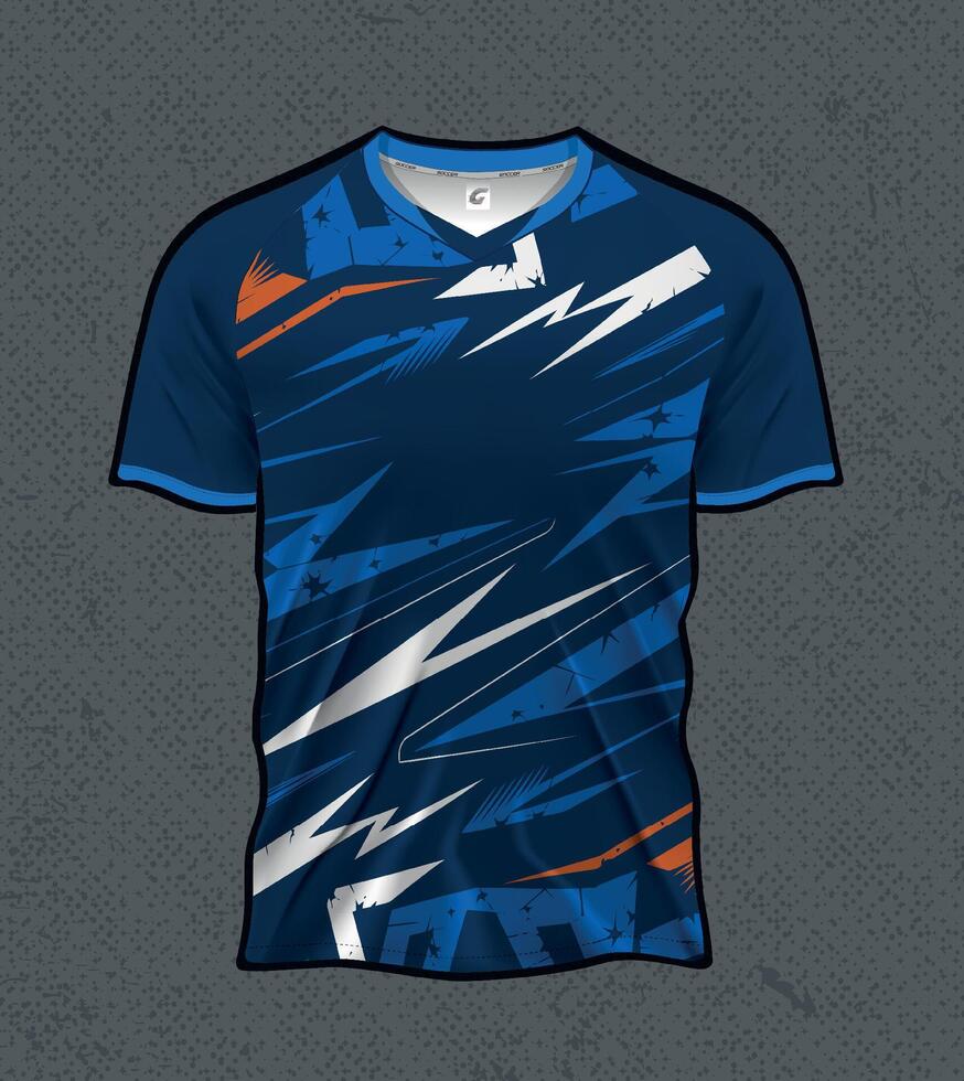 High-Performance Soccer Jersey Design Racing and Gaming Style Shirt vector